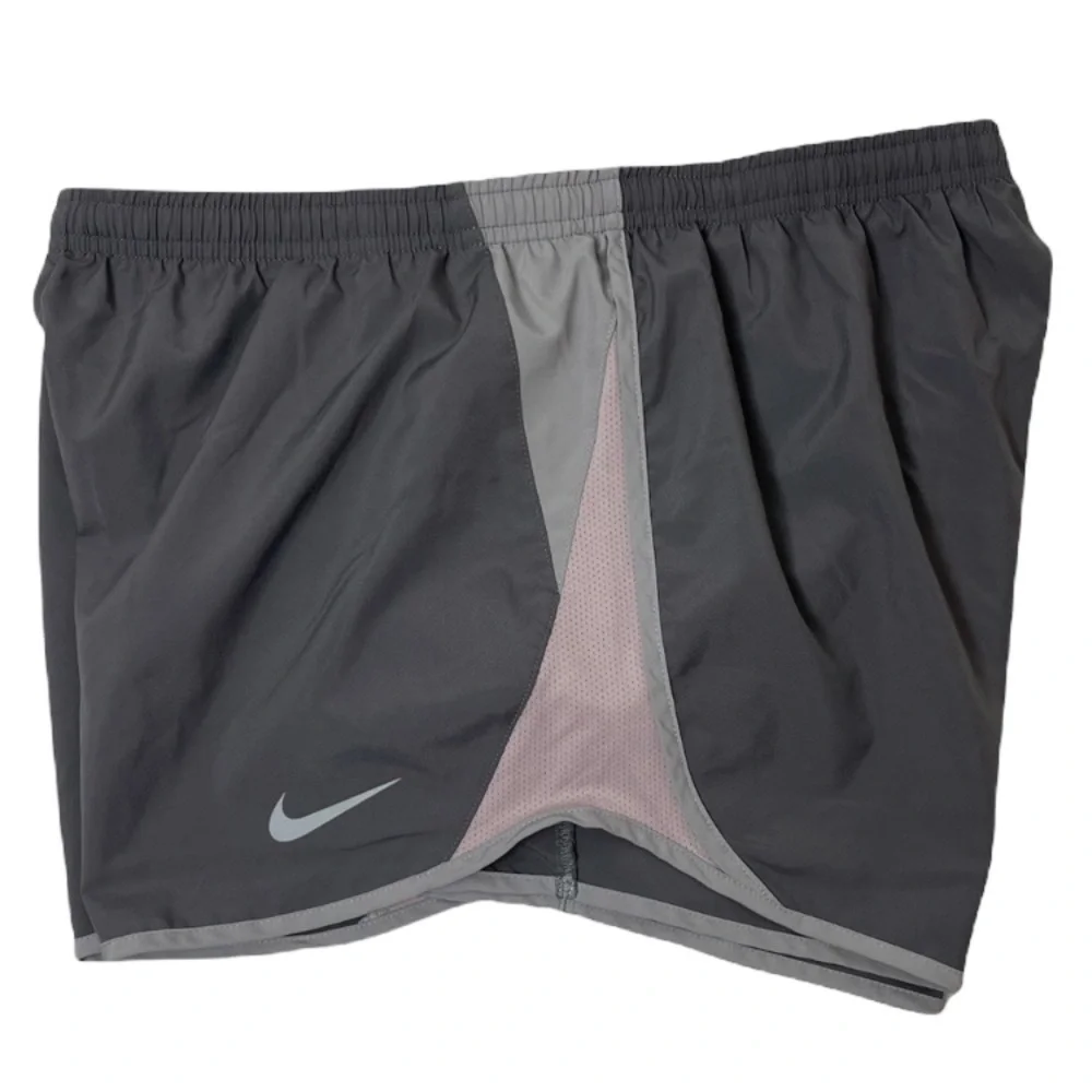 Nike Athletic Shorts Grey Pink White Mauve Sports Gym Running Shorts Size Large